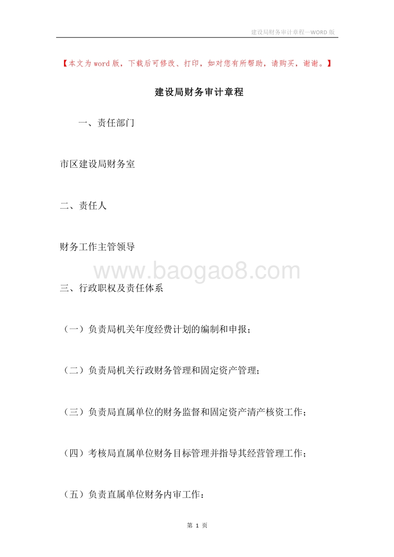 建设局财务审计章程.docx_第1页