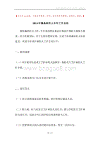 2019年镇森林防火半年工作总结.docx