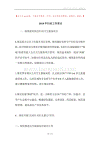 2019年妇幼工作要点.docx