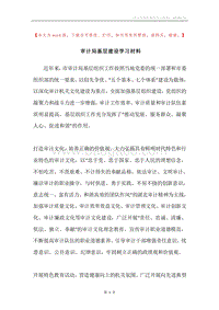 审计局基层建设学习材料.docx
