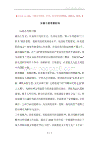 乡镇干部考察材料.docx