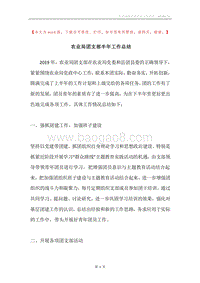 农业局团支部半年工作总结.docx