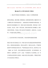 镇2019年人口和计划生育工作要点.docx