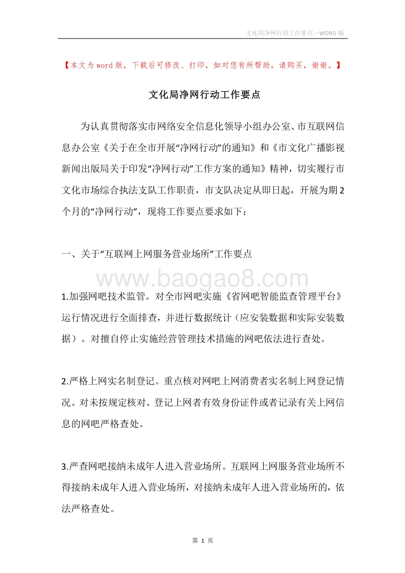 文化局净网行动工作要点.docx_第1页