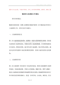 镇政府土地调查工作通知.docx