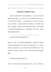 XX镇2019年应急管理工作要点.docx