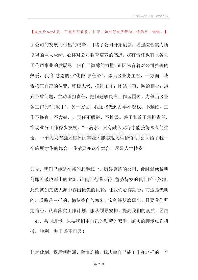 公司年会发言稿.docx_第2页