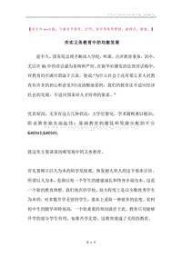 夯实义务教育中的均衡发展.docx