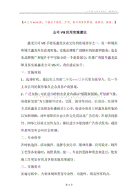 公司VIS应用实施建议.docx