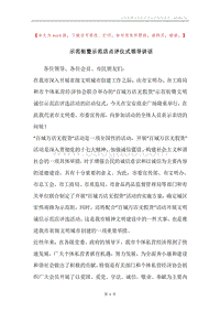 示范街暨示范店点评仪式领导讲话.docx