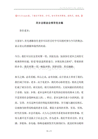同乡会联谊会领导发言稿.docx