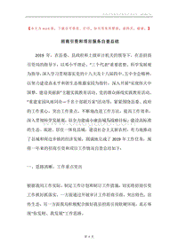 招商引资和项目服务自查总结.docx
