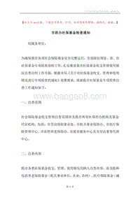 市政办社保基金检查通知.docx