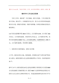 镇村年中工作总结及思路.docx
