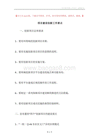 项目建设创新工作要点.docx