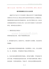 城市规划建设主任办公会纪要.docx