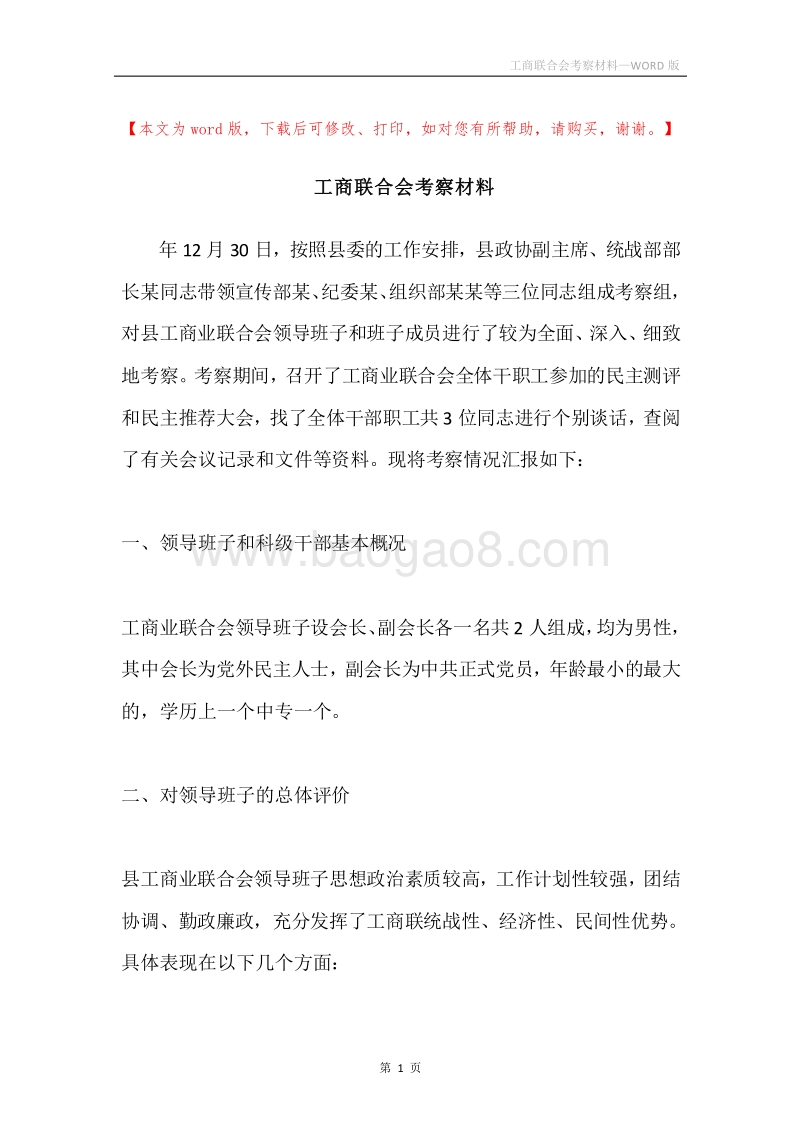 工商联合会考察材料.docx_第1页