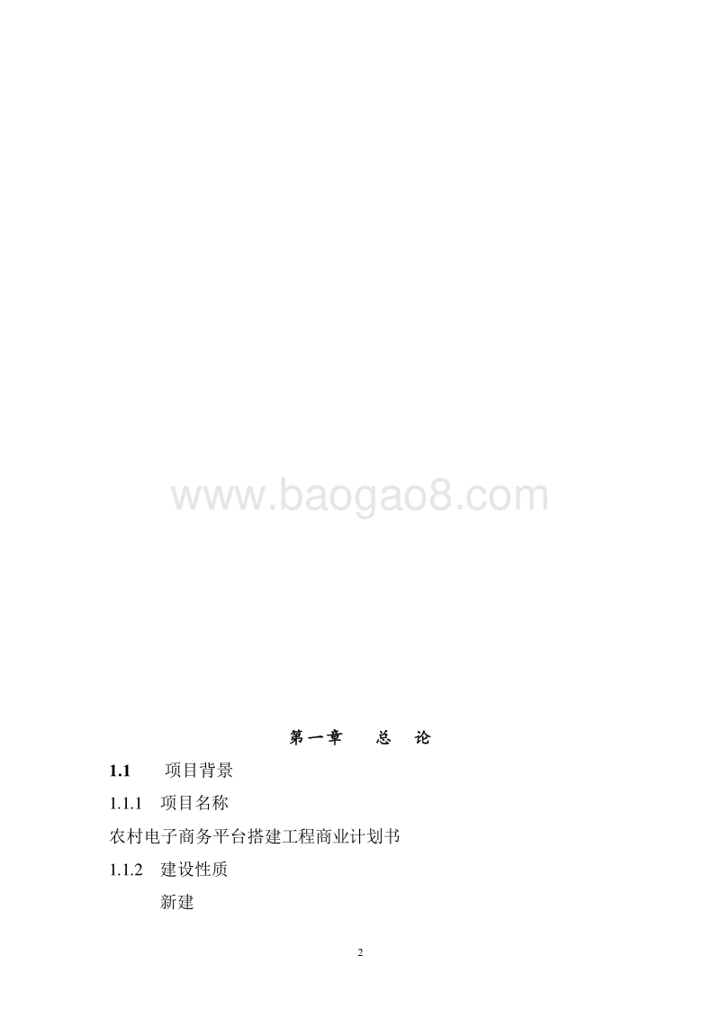 农村电子商务平台搭建工程商业计划书.doc_第2页