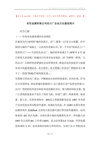 有色金属有限公司动力厂企业文化建设简介.docx