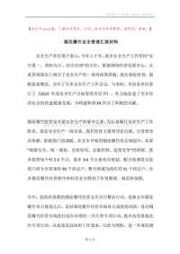烟花爆竹安全管理汇报材料.docx