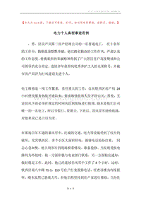 电力个人典型事迹范例.docx
