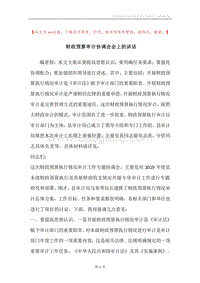 财政预算审计协调会会上的讲话.docx