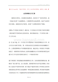 皮具销售见习汇报.docx
