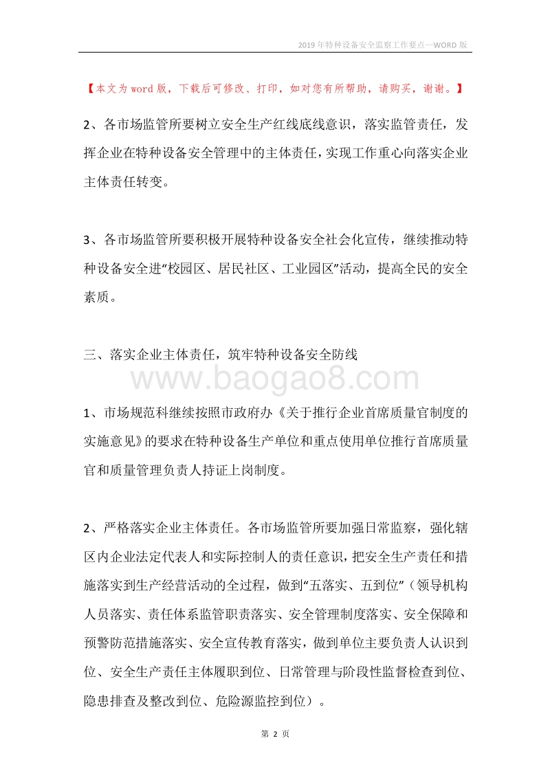 2019年特种设备安全监察工作要点.docx_第2页
