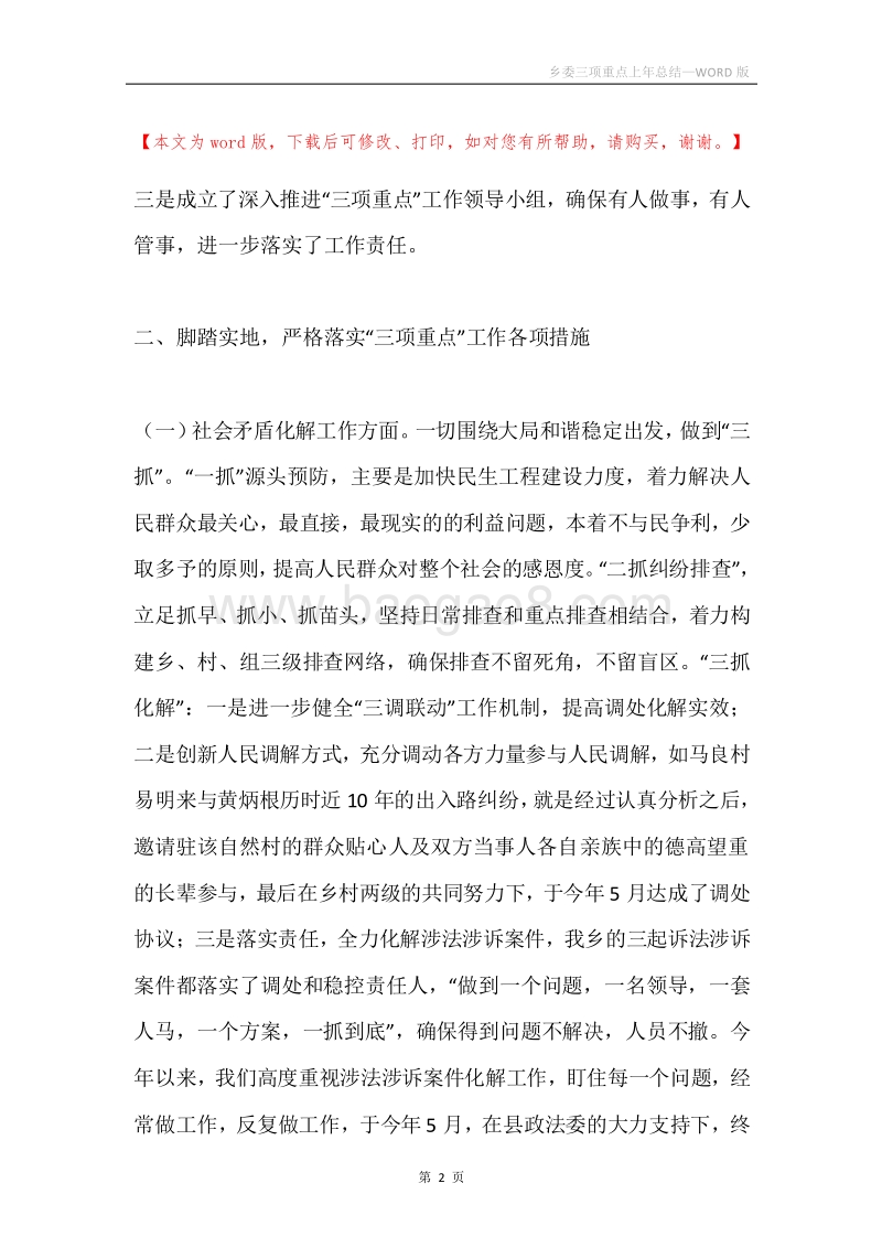 乡委三项重点上年总结.docx_第2页