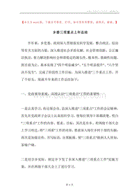 乡委三项重点上年总结.docx