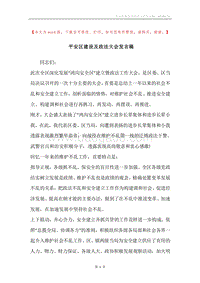 平安区建设及政法大会发言稿.docx