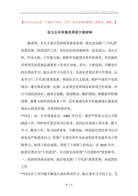 电力公司申报优秀团干部材料.docx