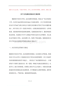 关于正风肃纪的综合汇报材料.docx