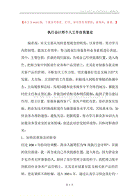 执行会计师个人工作自我鉴定.docx