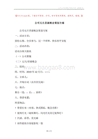 公司元旦圣诞晚会策划方案.docx