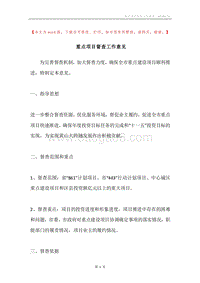 重点项目督查工作意见.docx