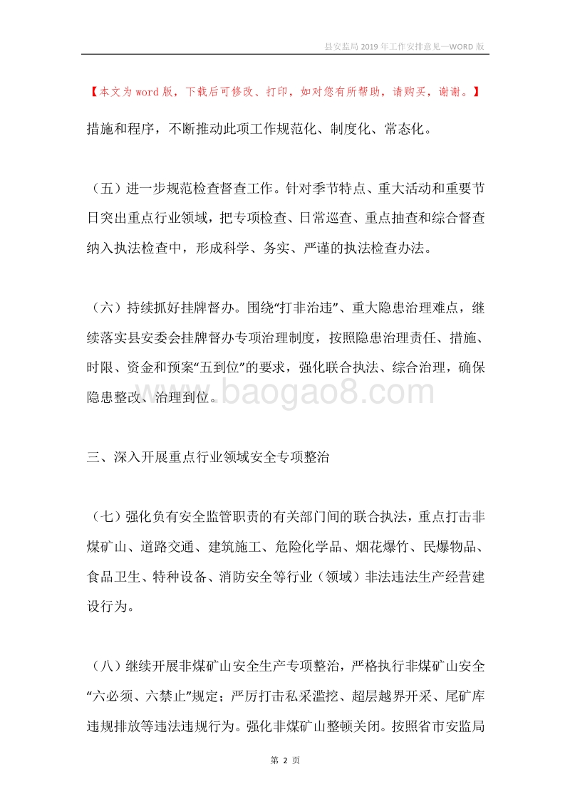 县安监局2019年工作安排意见.docx_第2页
