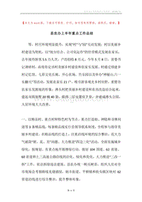 县农办上半年重点工作总结.docx