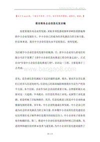 落实商务企业信息化发言稿.docx
