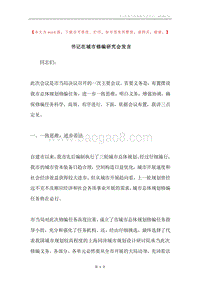 书记在城市修编研究会发言.docx