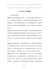 小企业的人力资源管理.docx