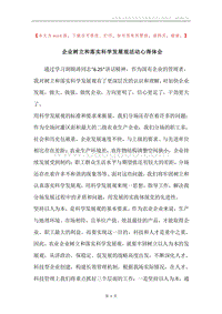 企业树立和落实科学发展观活动心得体会.docx