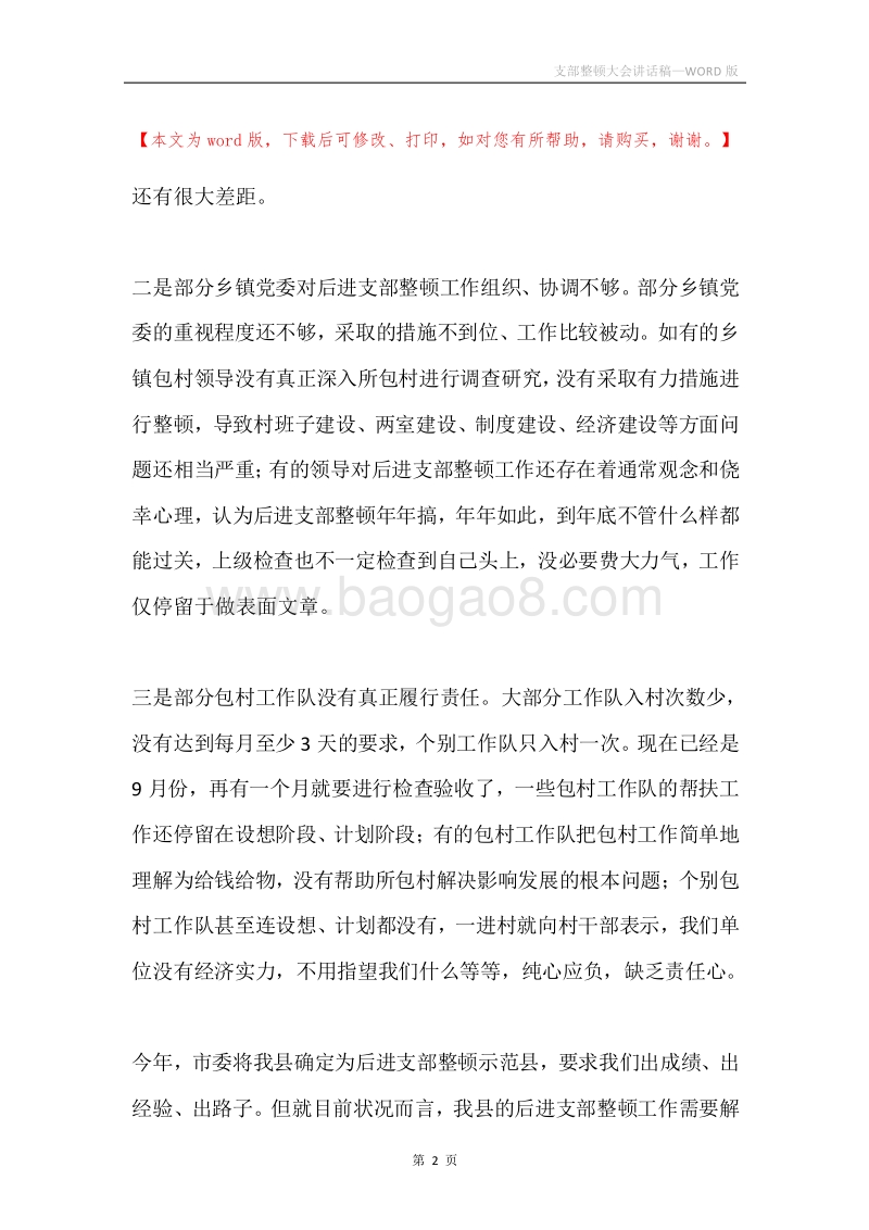 支部整顿大会讲话稿.docx_第2页