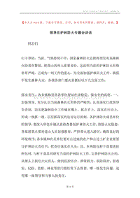领导在护林防火专题会讲话.docx