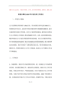 街道办事处2019年计划生育工作要点.docx