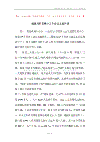 统计局长在统计工作会议上的讲话.docx