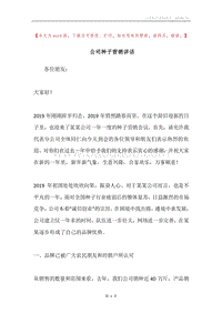 公司种子营销讲话.docx