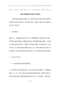 2019年减轻企业负担工作要点.docx