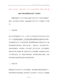 2019年林业系统安全生产工作要点.docx