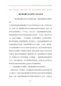 城区烟花爆竹安全监管工作会议讲话.docx
